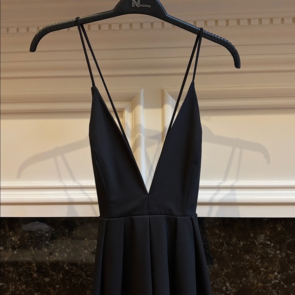 Zara open back long black dress with ties sz.XS - Picture 15 of 16